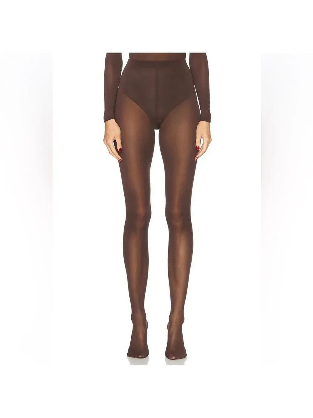 NEW Wardrobe NYC Sheer Tight Dark Brown Size XS
